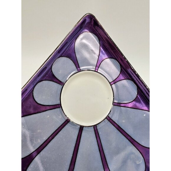 Flower Power Art Deco Atlas China Czechoslovakia Decorative Dish Pair Boho Retro - Picture 4 of 13